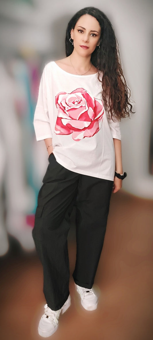 T-Shirt Stampa Rosa